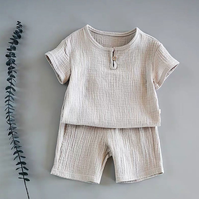 Boy And Girl Baby Short-sleeved Summer Suit